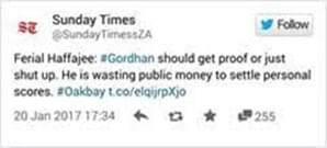 Fake Sunday Times account on Twitter-Example