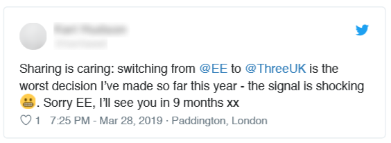 EE call centre tweet